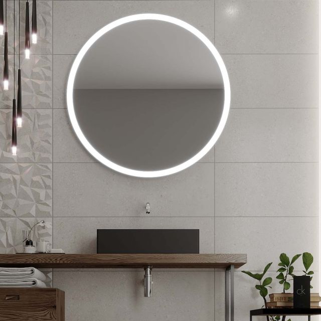 Runde spejl med LED-belysning C1 premium