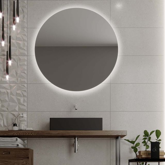Runde spejl med LED-belysning C3