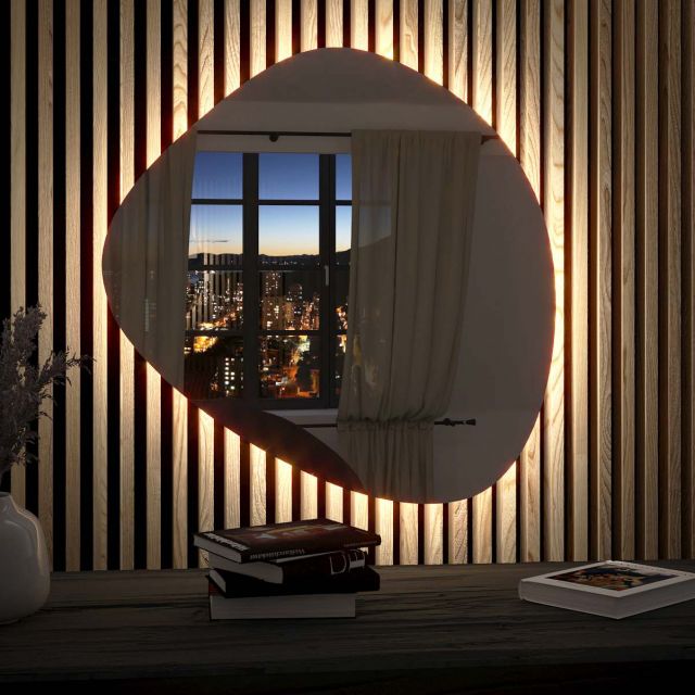 Organisk LED-spejl med belysning A22