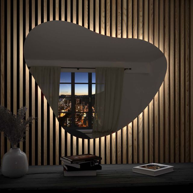 Organisk LED-spejl med belysning A24