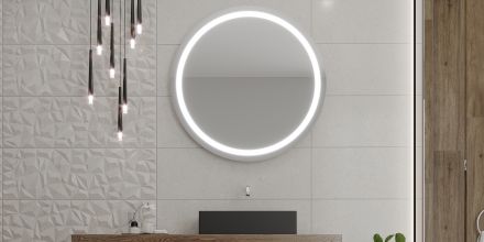 Runde LED-spejle premium